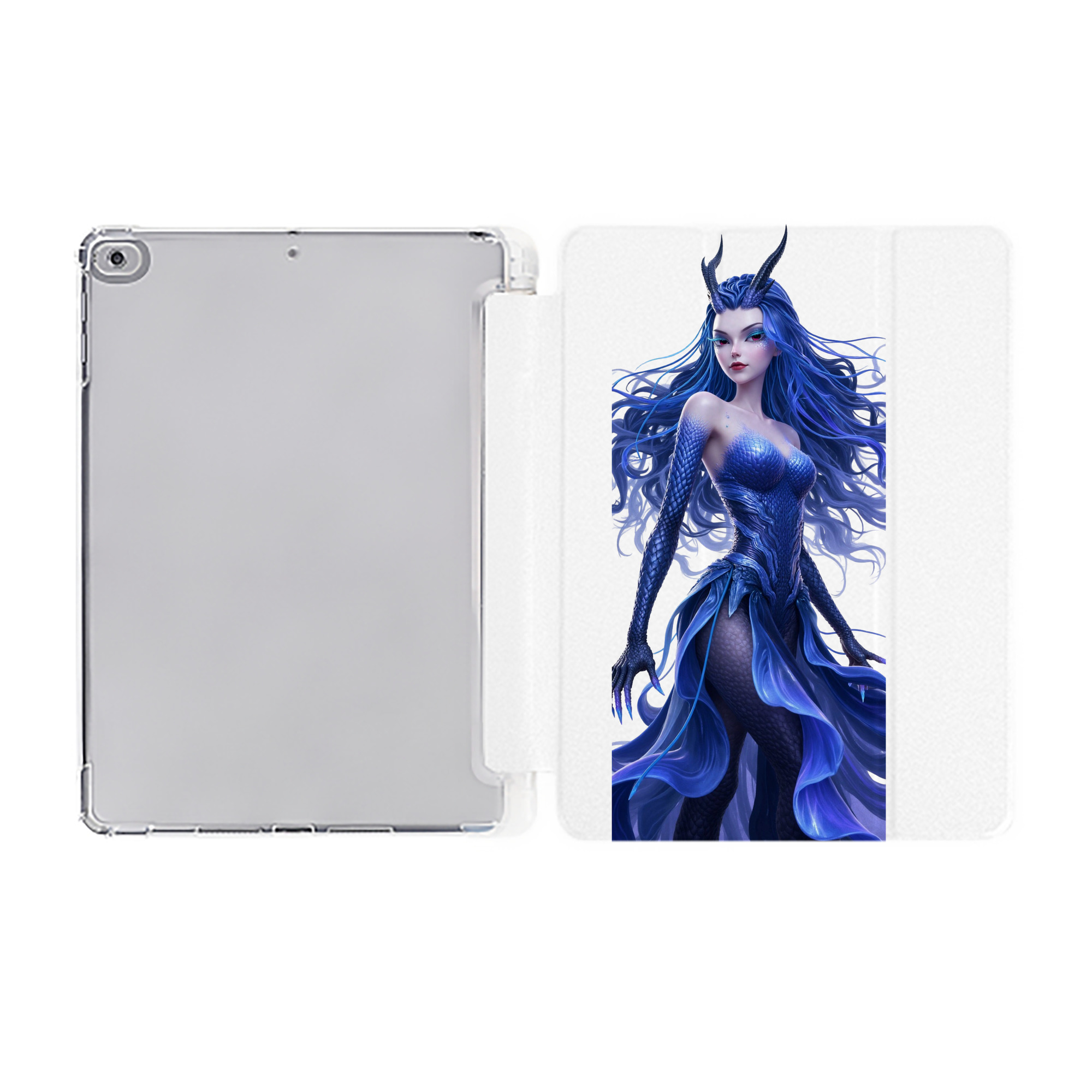 （画像用） Ne Zha 2 ナタ 魔童の大暴れ IPad ケース ペン収納付き 三つ折りスタンド PUレザー×シリコン 対応機種9.5/10.5/10.9インチ